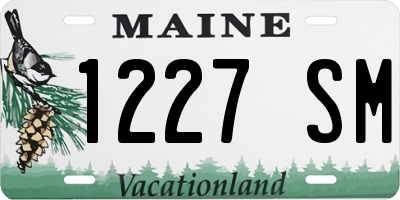 ME license plate 1227SM