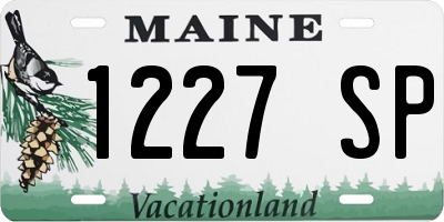 ME license plate 1227SP