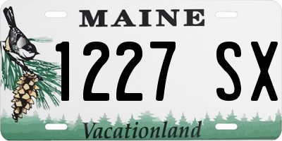ME license plate 1227SX