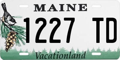 ME license plate 1227TD