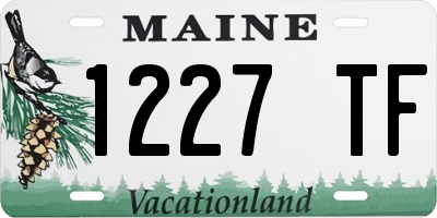 ME license plate 1227TF