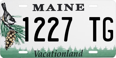 ME license plate 1227TG