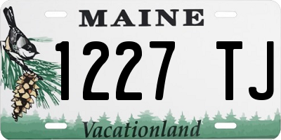 ME license plate 1227TJ