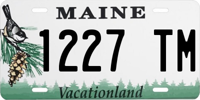 ME license plate 1227TM