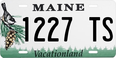 ME license plate 1227TS