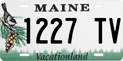 ME license plate 1227TV