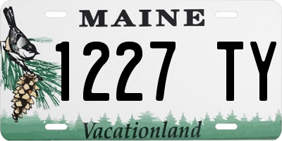 ME license plate 1227TY
