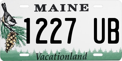 ME license plate 1227UB