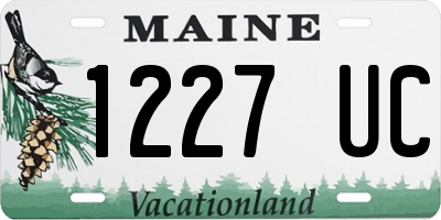 ME license plate 1227UC