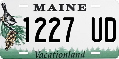 ME license plate 1227UD
