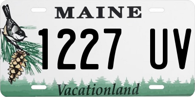 ME license plate 1227UV