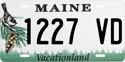 ME license plate 1227VD