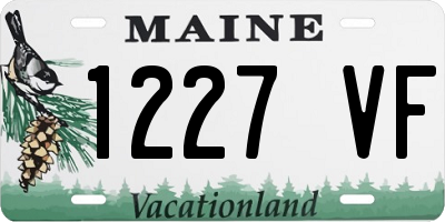 ME license plate 1227VF