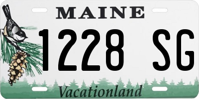 ME license plate 1228SG