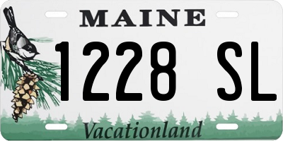 ME license plate 1228SL