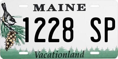 ME license plate 1228SP