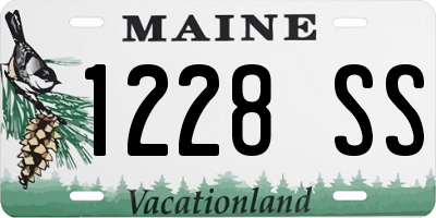 ME license plate 1228SS