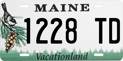 ME license plate 1228TD
