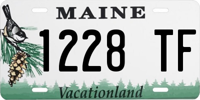 ME license plate 1228TF