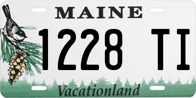 ME license plate 1228TI