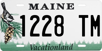 ME license plate 1228TM