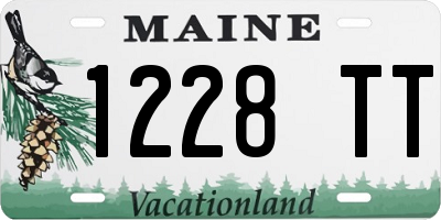 ME license plate 1228TT