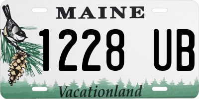 ME license plate 1228UB