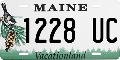 ME license plate 1228UC