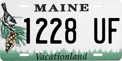ME license plate 1228UF