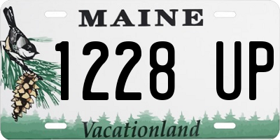 ME license plate 1228UP