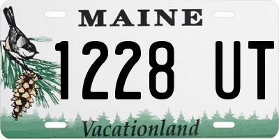 ME license plate 1228UT