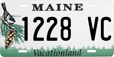 ME license plate 1228VC