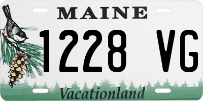 ME license plate 1228VG