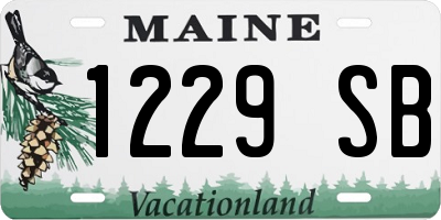 ME license plate 1229SB