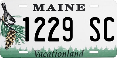 ME license plate 1229SC
