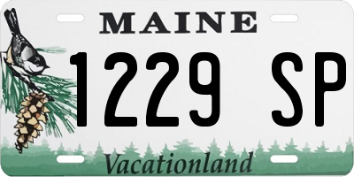 ME license plate 1229SP