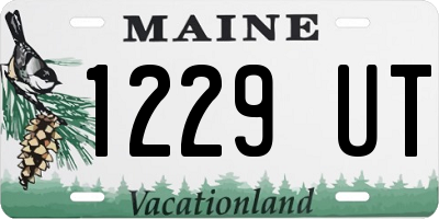 ME license plate 1229UT