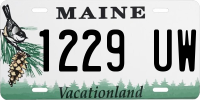 ME license plate 1229UW