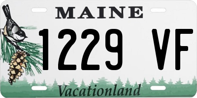 ME license plate 1229VF