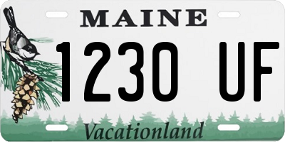 ME license plate 1230UF