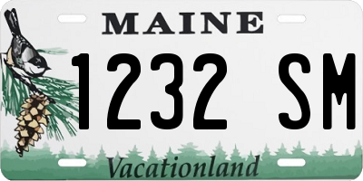 ME license plate 1232SM