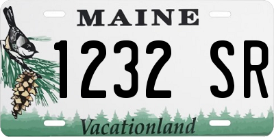 ME license plate 1232SR