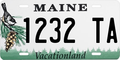 ME license plate 1232TA