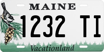 ME license plate 1232TI