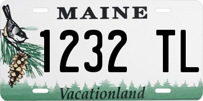ME license plate 1232TL