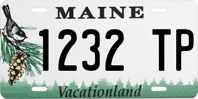 ME license plate 1232TP