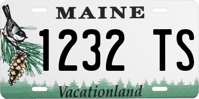 ME license plate 1232TS