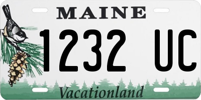 ME license plate 1232UC