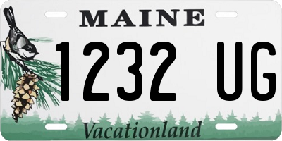 ME license plate 1232UG