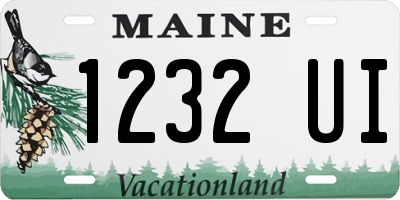 ME license plate 1232UI